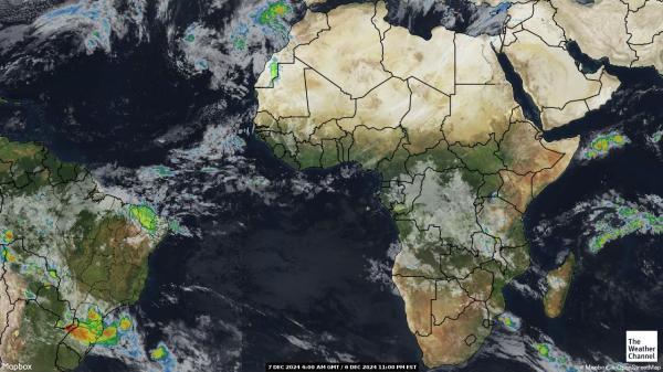 Algeria Sää satelliitti kartta 