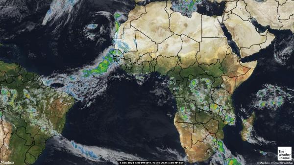 Algeria Sää satelliitti kartta 