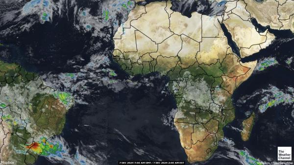 Algeria Sää satelliitti kartta 