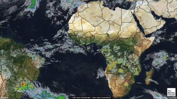 Algeria Sää satelliitti kartta 