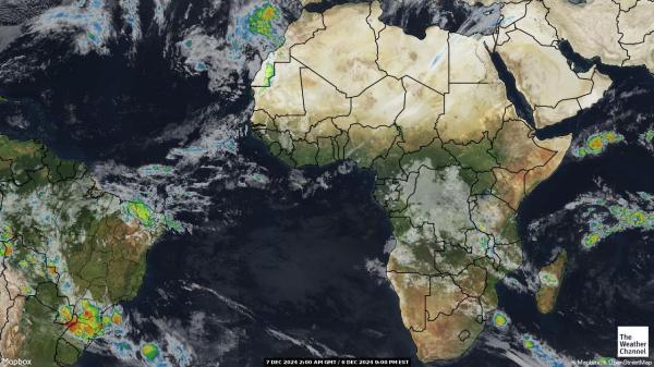 Algeria Sää satelliitti kartta 