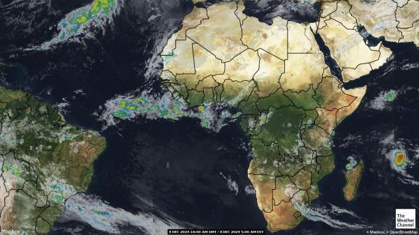 Algeria Sää satelliitti kartta 