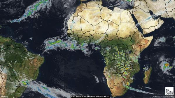 Algeria Sää satelliitti kartta 