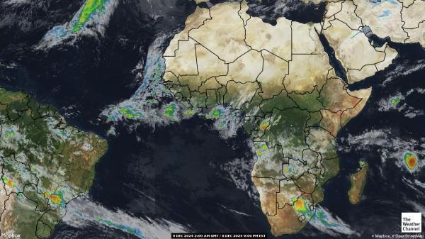 Algeria Sää satelliitti kartta 