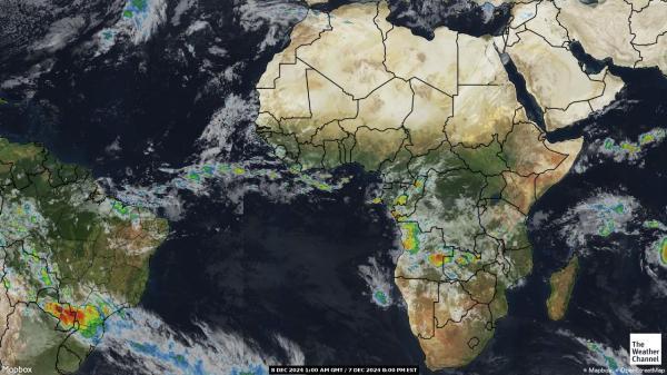 Algeria Sää satelliitti kartta 