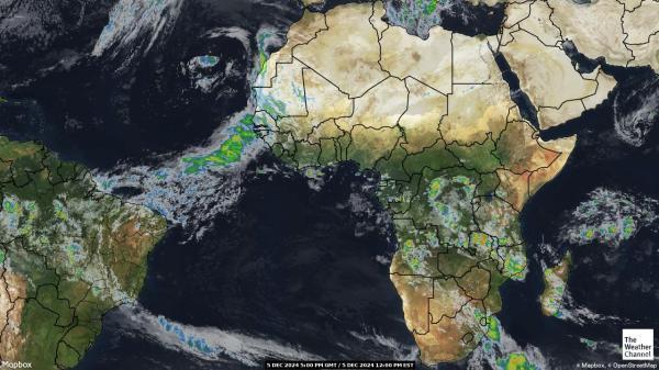 Algeria Sää satelliitti kartta 