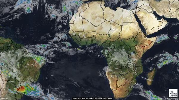 Algeria Sää satelliitti kartta 