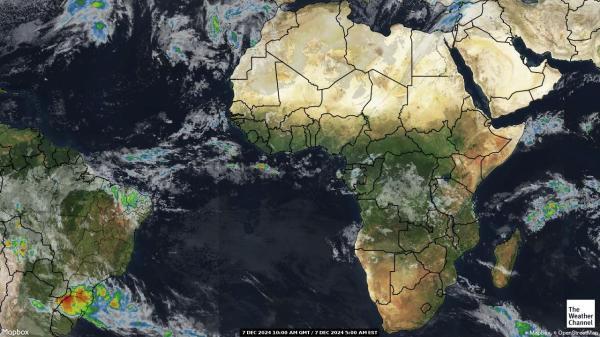 Algeria Sää satelliitti kartta 