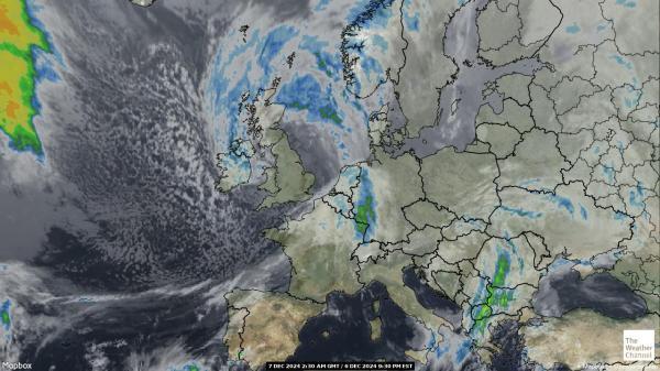 Andorra Sää satelliitti kartta 