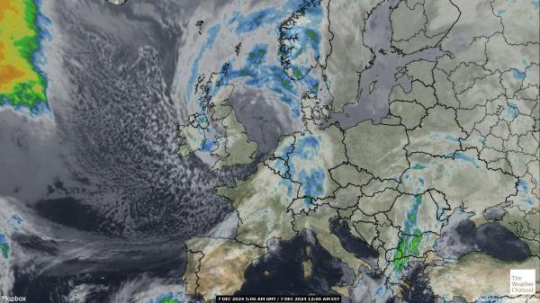 Andorra Sää satelliitti kartta 