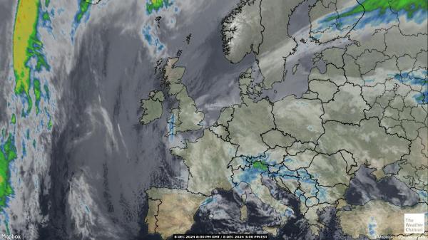 Andorra Sää satelliitti kartta 