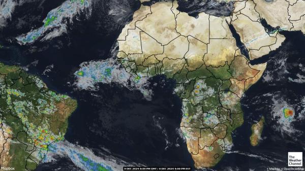 Angola Sää satelliitti kartta 