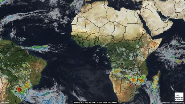 Angola Vremenska prognoza, satelitska karta 