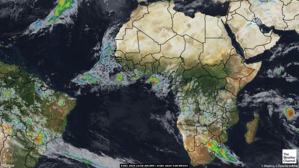 Angola Sää satelliitti kartta 