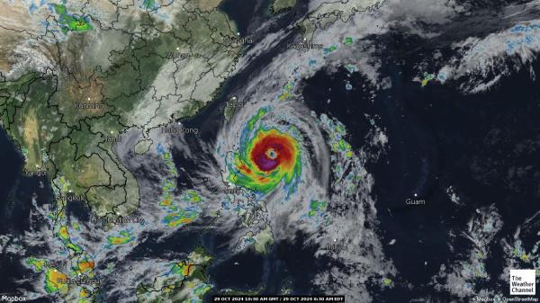 Asia Weather Satellite Map 