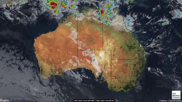 Australia Sää satelliitti kartta 