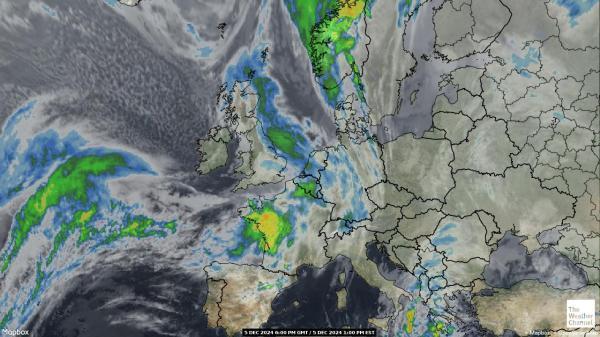 Belgia Sää satelliitti kartta 