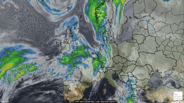 Belgia Sää satelliitti kartta 