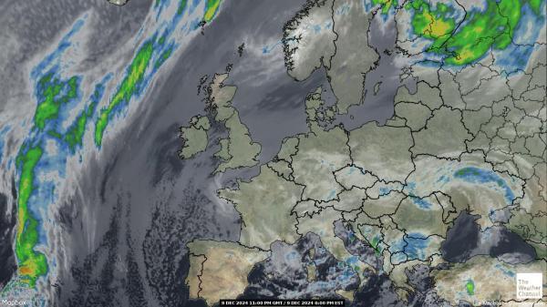 Belgia Sää satelliitti kartta 