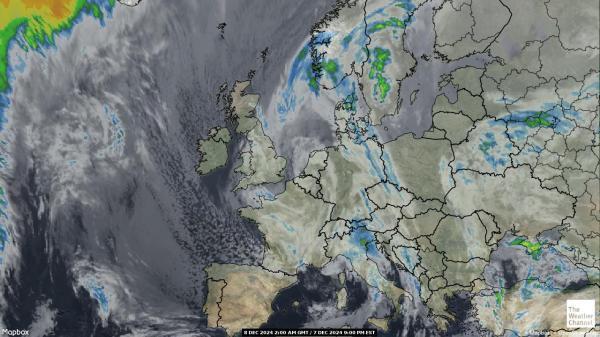 Belgia Sää satelliitti kartta 