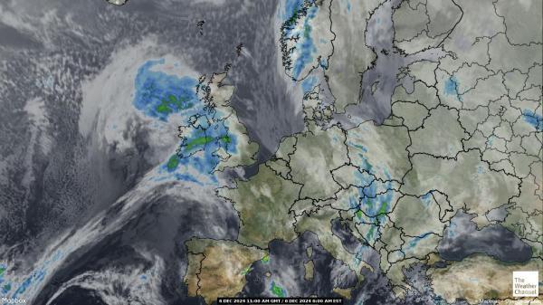 Belgia Sää satelliitti kartta 