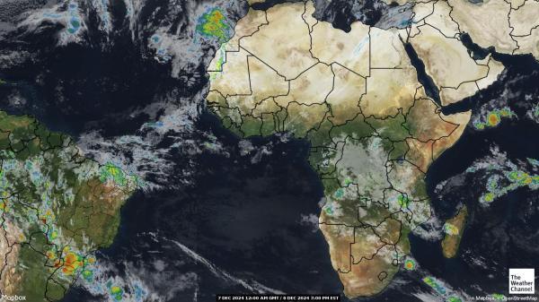 Benin Sää satelliitti kartta 