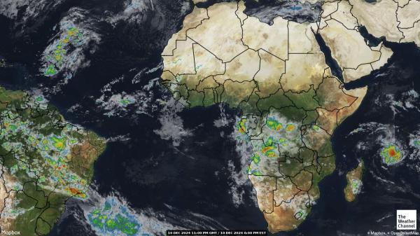 Benin Sää satelliitti kartta 