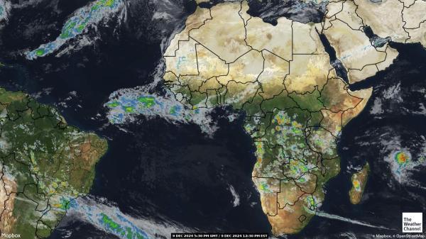 Benin Sää satelliitti kartta 