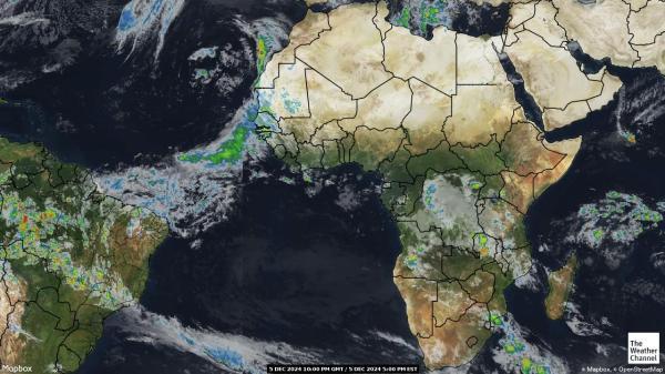 Benin Sää satelliitti kartta 