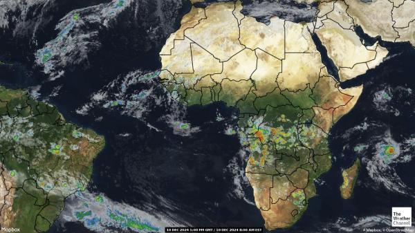 Benin Sää satelliitti kartta 