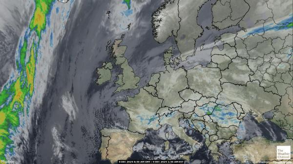 Bosnia ja Hertsegovina Sää satelliitti kartta 