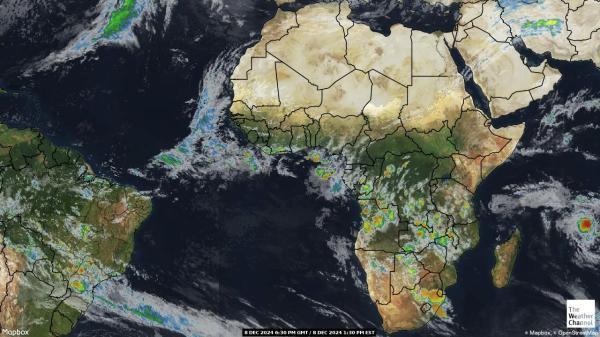 Burundi Sää satelliitti kartta 