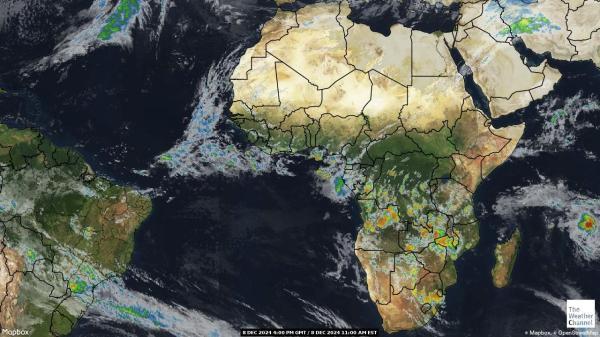 Kap Verde Sää satelliitti kartta 