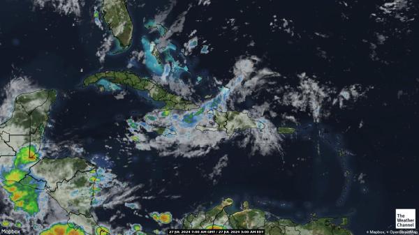 Caribbean Weather Satellite Map 