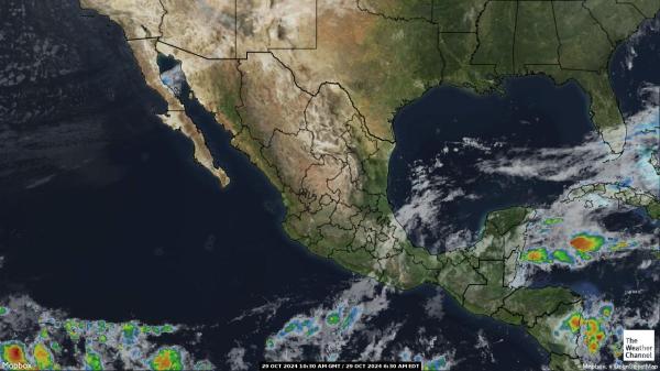 Central America Weather Satellite Map 