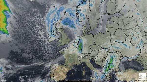 Kroatia Sää satelliitti kartta 