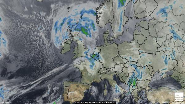 Tšekin tasavalta Sää satelliitti kartta 