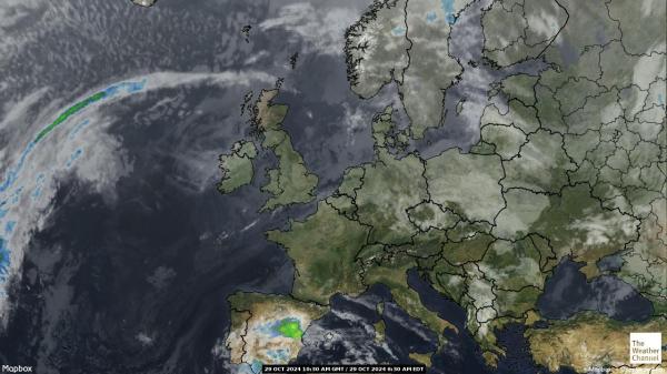 Tsjechische Republiek Weer Satellite Kaart 