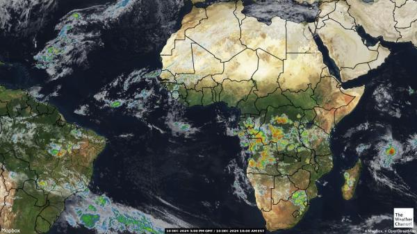 Djibouti Sää satelliitti kartta 