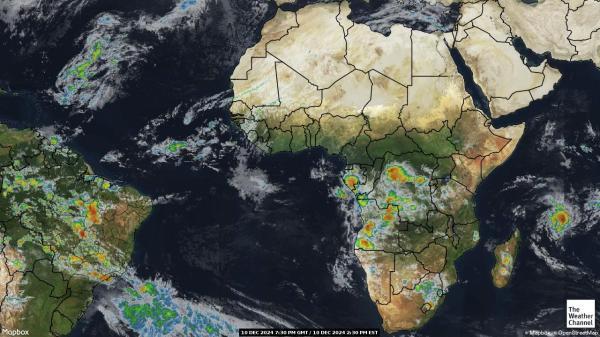 Djibouti Sää satelliitti kartta 