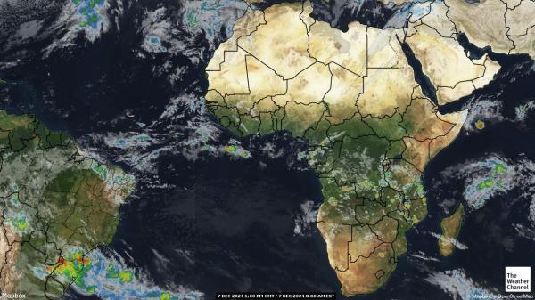 Djibouti Sää satelliitti kartta 