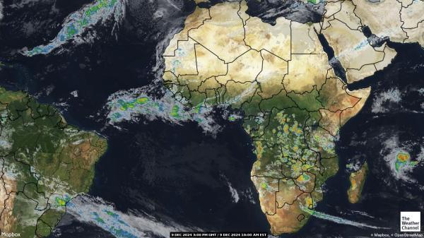 Djibouti Sää satelliitti kartta 