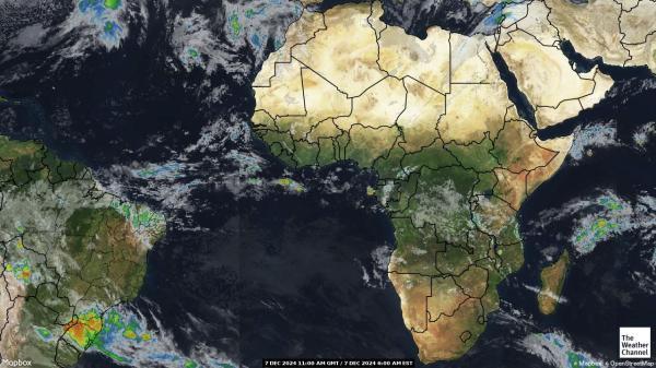 Djibouti Sää satelliitti kartta 