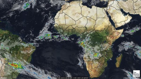 Djibouti Sää satelliitti kartta 