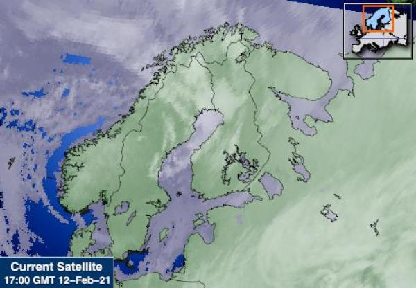 Finska Vremenska prognoza, satelitska karta 