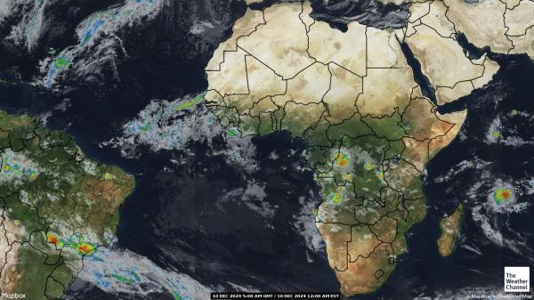 Gambia Sää satelliitti kartta 