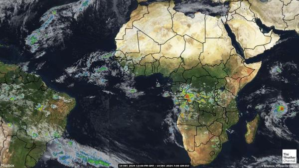 Gambia Sää satelliitti kartta 