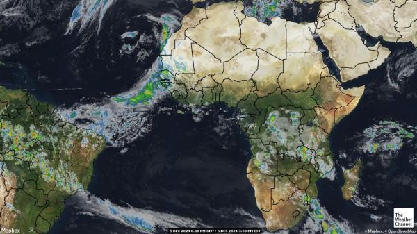 Guinea-Bissau Sää satelliitti kartta 