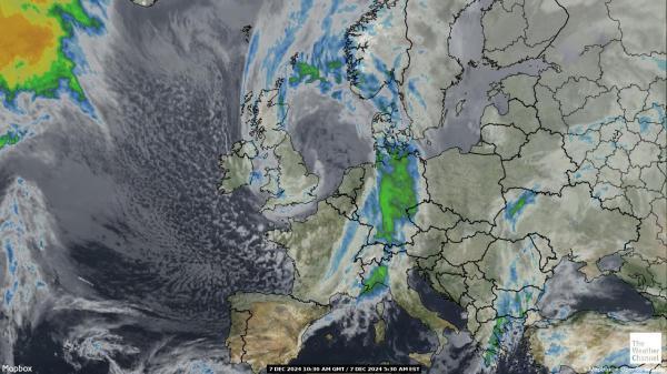 Italia Sää satelliitti kartta 