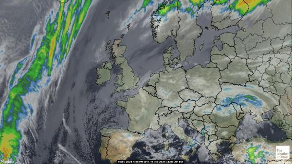 Italia Sää satelliitti kartta 